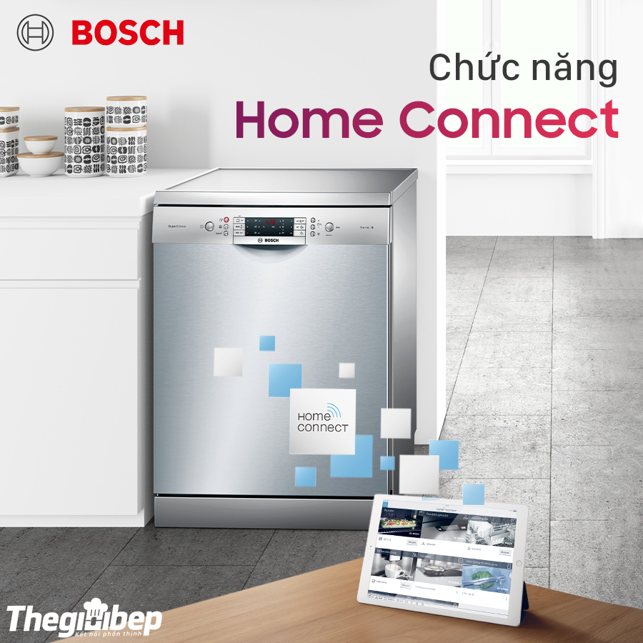 Tính năng Home connect của máy rửa chén Bosch SMU6ECS57E 14 bộ